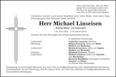 Traueranzeige Michael Linseisen