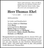 Traueranzeige Thomas Ehrl