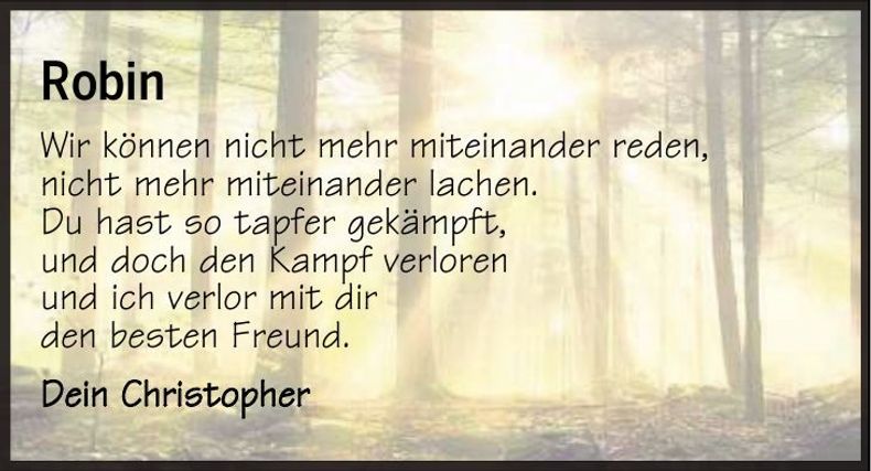 Traueranzeige Robin Brodkorb