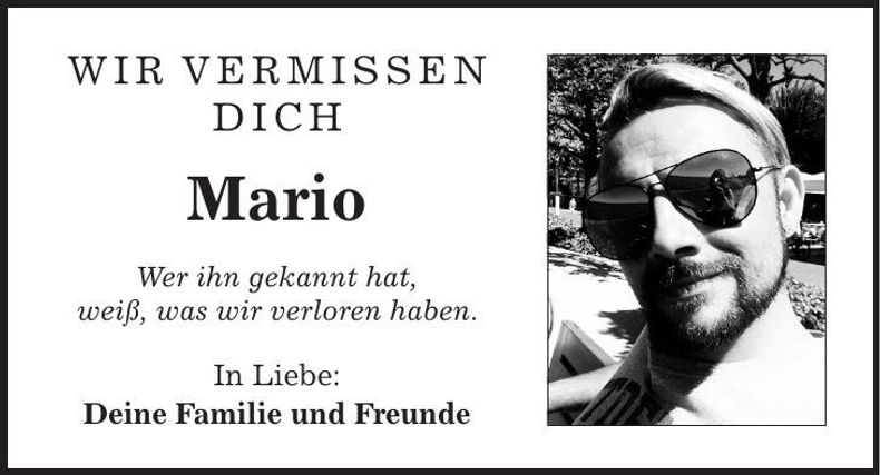 Traueranzeige Mario Pawelski