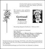 Traueranzeige Gertraud Ammer