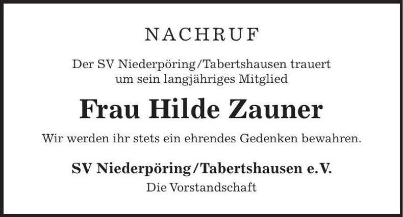 Traueranzeige Xaver Gröll