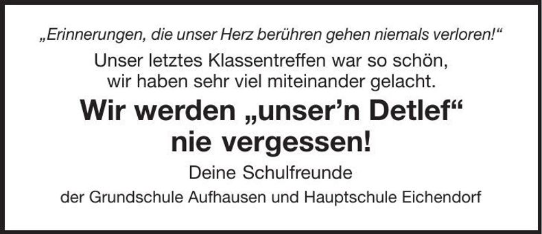 Traueranzeige Detlef Süß