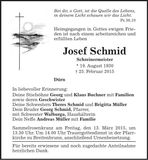 Traueranzeige Josef Schmid