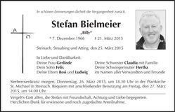 Traueranzeige Stefan Bielmeier