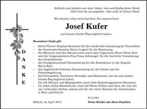 Traueranzeige Josef Kufer