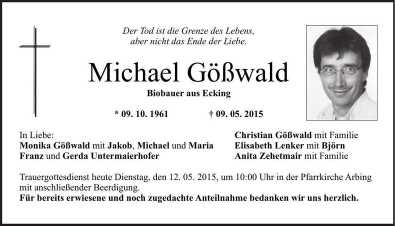 Traueranzeige Michael Gößwald