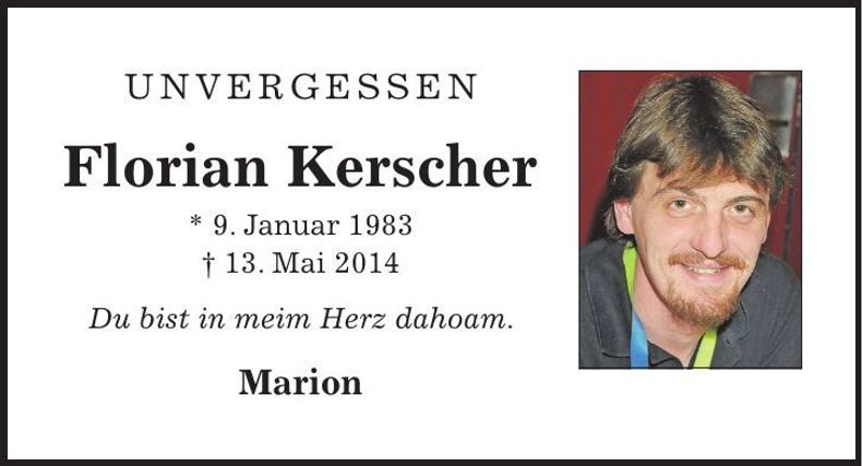 Traueranzeige Florian Kerscher