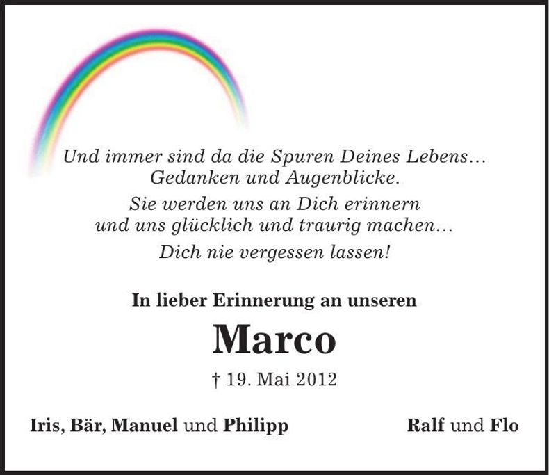 Traueranzeige Marco Gangkofner