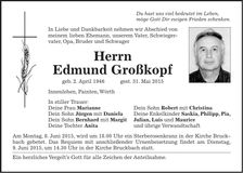Traueranzeige Edmund Großkopf