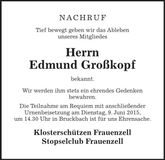 Traueranzeige Edmund Großkopf