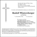 Traueranzeige Rudolf Wintersberger