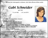 Traueranzeige Gabi Schneider