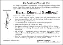 Traueranzeige Edmund Großkopf