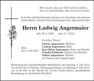 Traueranzeige Ludwig Angermaier