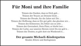 Traueranzeige Monika Effenberger-Rückauf