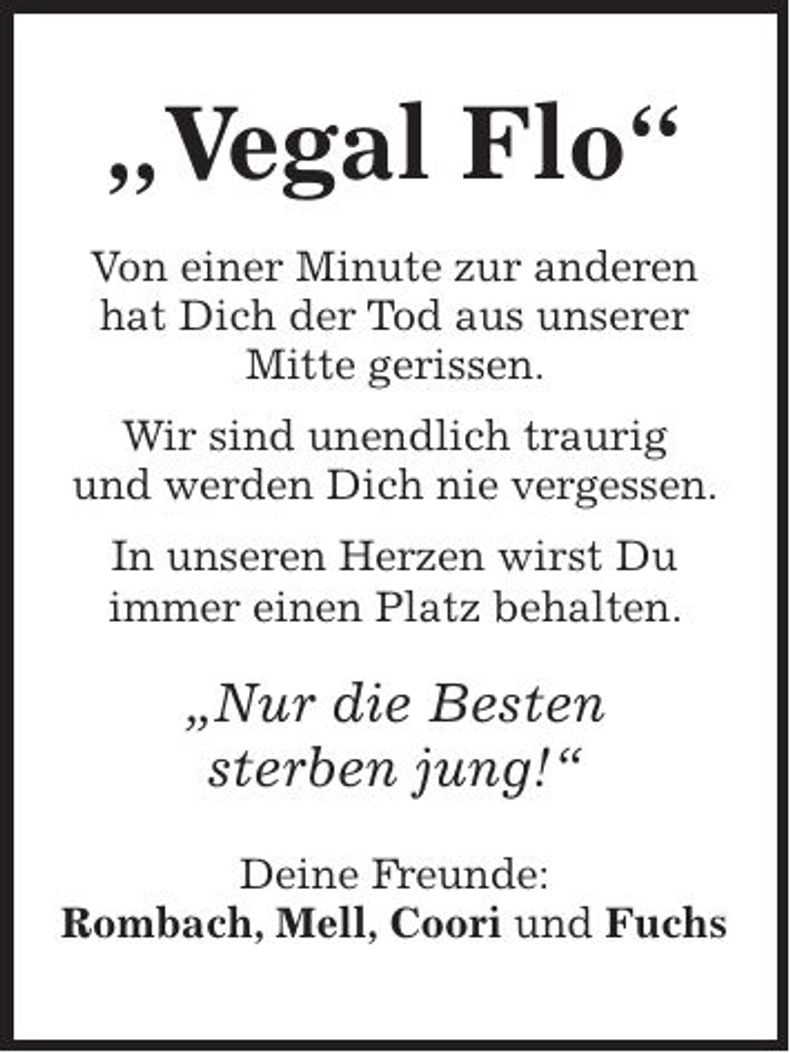 Traueranzeige Florian Vögerl