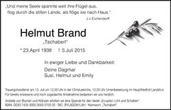 Traueranzeige Helmut Brand