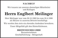 Traueranzeige Georg Ossner