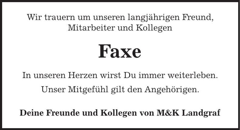 Traueranzeige Dirk Rupprecht