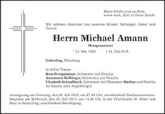 Traueranzeige Michael Amann