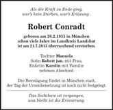 Traueranzeige Robert Conradt
