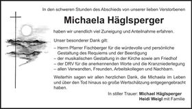 Traueranzeige Michaela Häglsperger