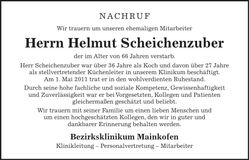 Traueranzeige Helmut Scheichenzuber