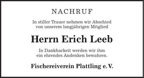 Traueranzeige Walter Hahn