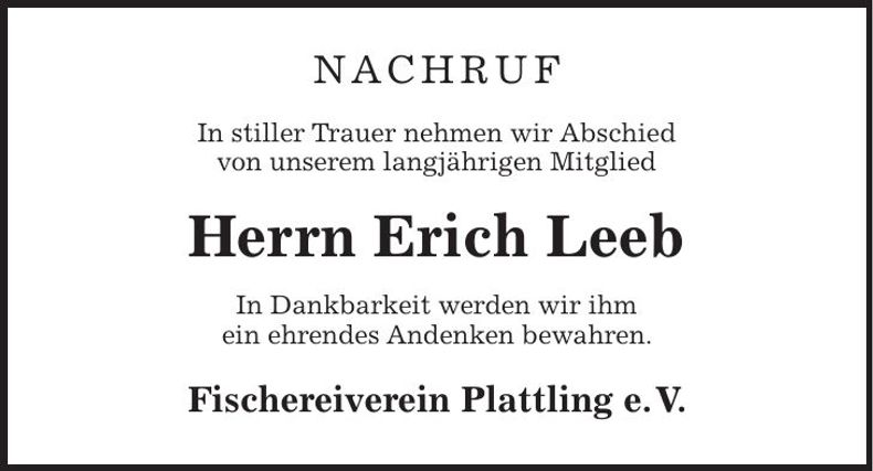 Traueranzeige Walter Hahn