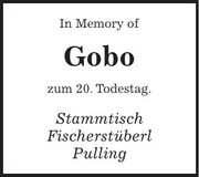 Traueranzeige x Gobo