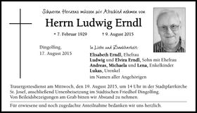 Traueranzeige Ludwieg Erndl