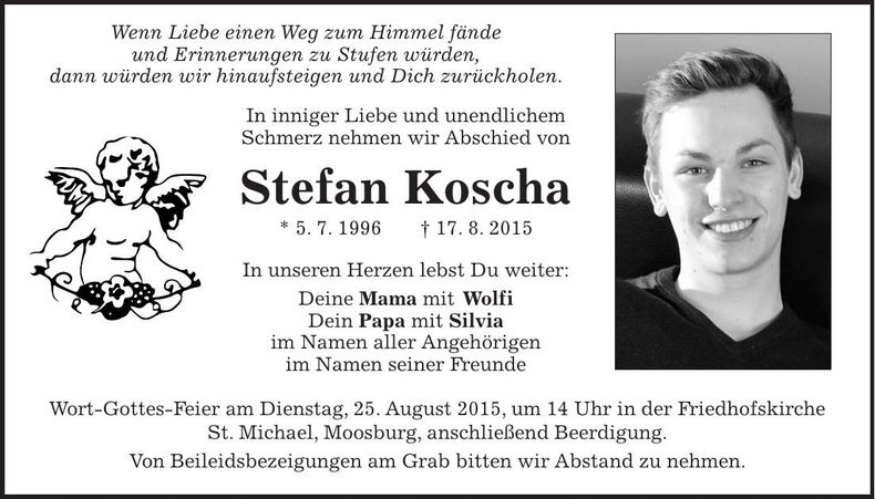 Traueranzeige Stefan Koscha