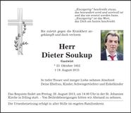 Traueranzeige Dieter Soukup