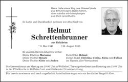 Traueranzeige Helmut Schrettenbrunner