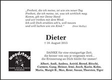 Traueranzeige Dieter Soukup