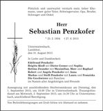 Traueranzeige Sebastian Penzkofer