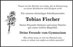Traueranzeige Tobias Fischer