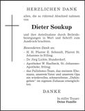 Traueranzeige Dieter Soukup