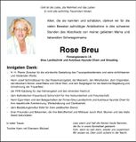 Traueranzeige Rose Breu