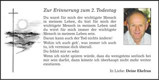 Traueranzeige Johann Pongratz