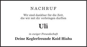 Traueranzeige Ulrike Blüml