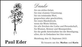 Traueranzeige Paul Eder