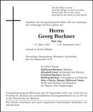 Traueranzeige Georg Buchner