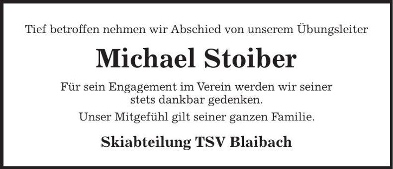 Traueranzeige Michael Stoiber