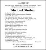 Traueranzeige Michael Stoiber
