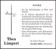 Traueranzeige Thea Limpert