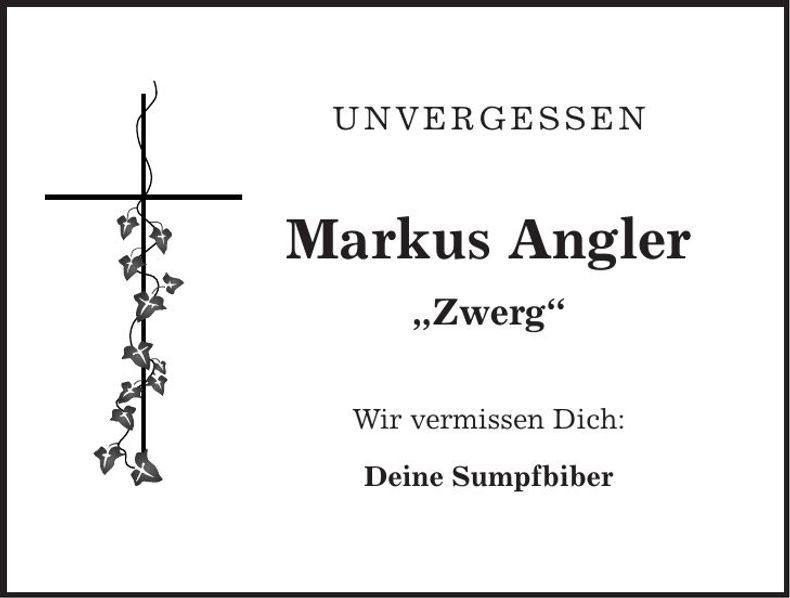 Traueranzeige Markus Angler