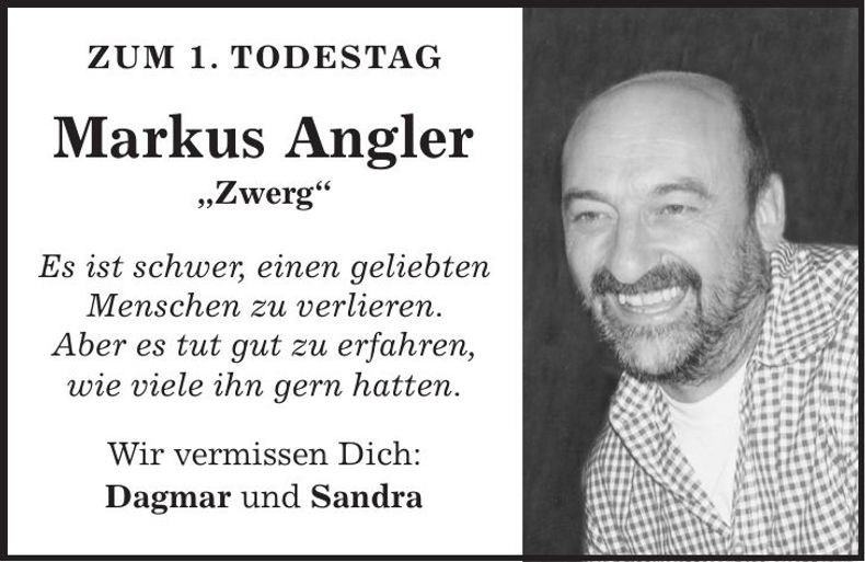 Traueranzeige Markus Angler
