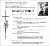 Traueranzeige Johannes Pöllath
